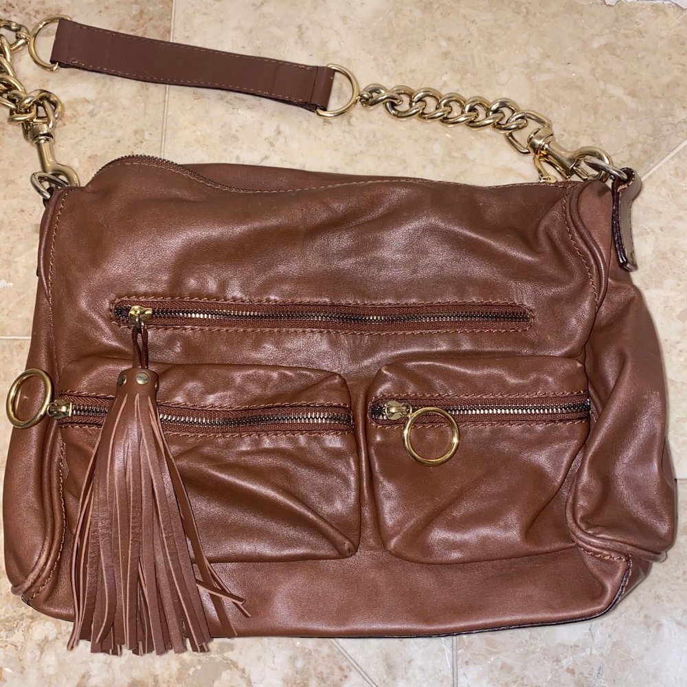 AUTHENTIC Andrea Mabiani brown leather bag